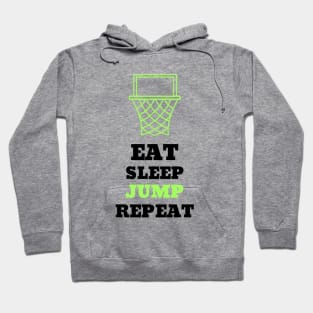 FUNNY Basketball Saying Black Green Hoodie